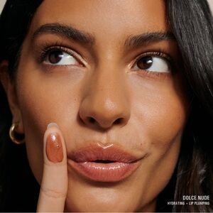 Nudestix Hydrating Peptide Lip Butter Plumping LipGloss in Dolce Nude BNIB